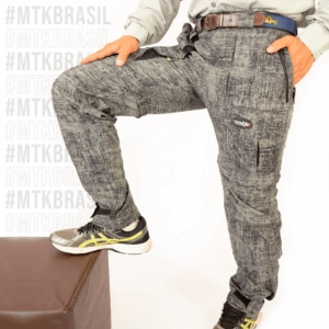 Calça Bermuda Amazon Rajado Cinza