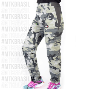 Calça Bermuda Athena Camuflada Cinza