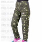 Calça Bermuda Athena Camuflada Verde