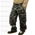 Calça Bermuda Amazon Kids Camuflada Verde