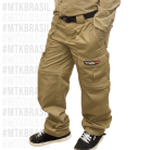 Calça Bermuda Amazon Kids Caqui